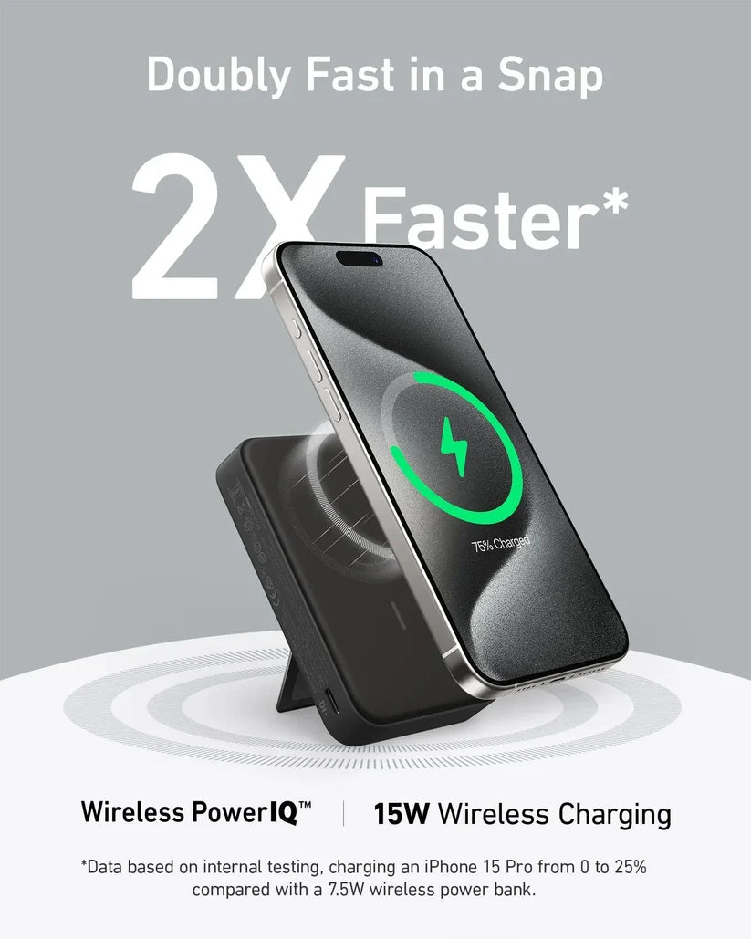 Anker Power Bank MagGo 10000mAh Qi2 Certified 15W Portable Charger A1654
