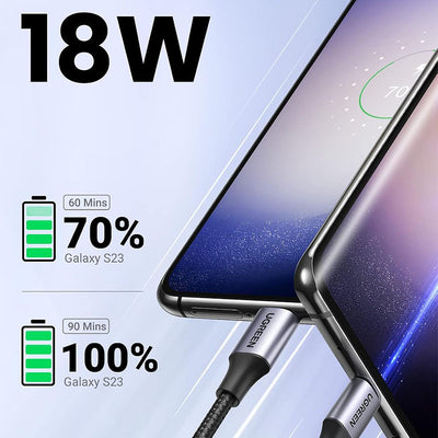 Ugreen USB-A to USB-C Fast Charging Cable - 1m - Black