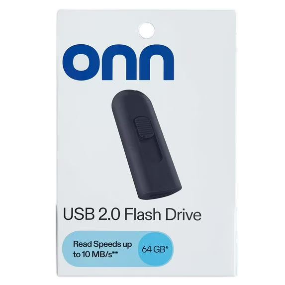 onn 64 GB USB 2.0 Flash Drive