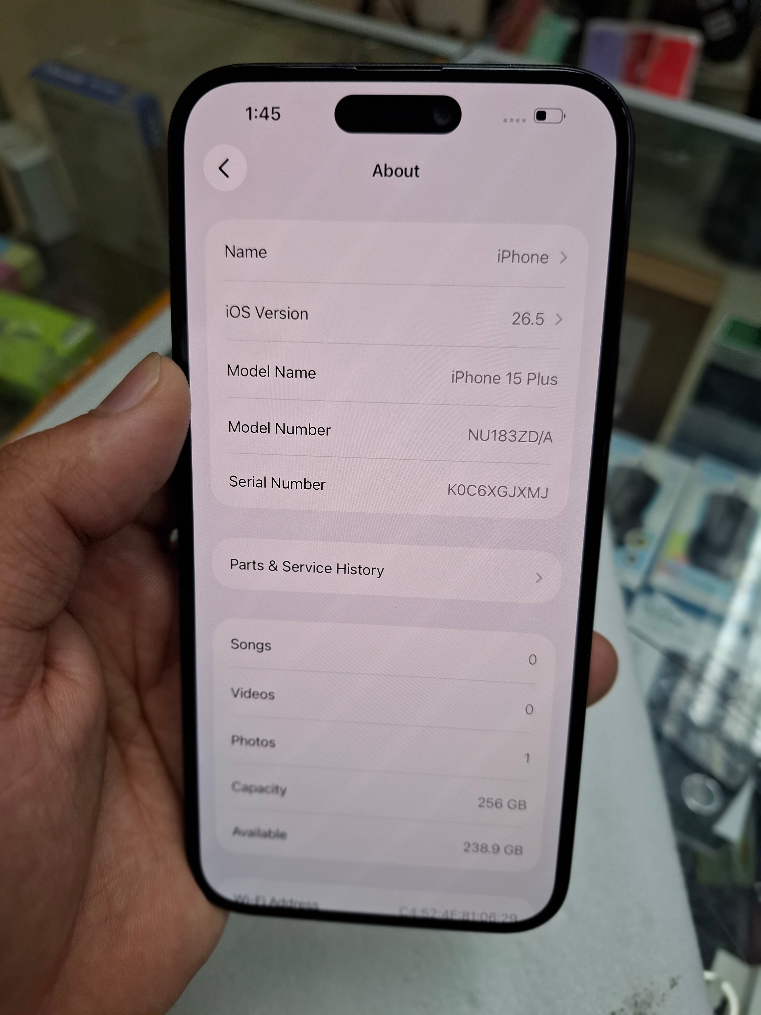 I phone 15 Plus Pre-Owned 256gb storage