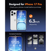 Unbreakable Screen Protector for iPhone 17 Pro, 3 Pack Tempered Glass Screen Protector, 9H Anti‑Scratch, Alignment Frame, HD Clear, Case Friendly