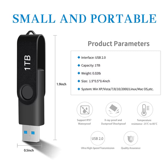 USB Flash Drive 1T Thumb Drive for PC/Laptop/Computer - MAOLAI