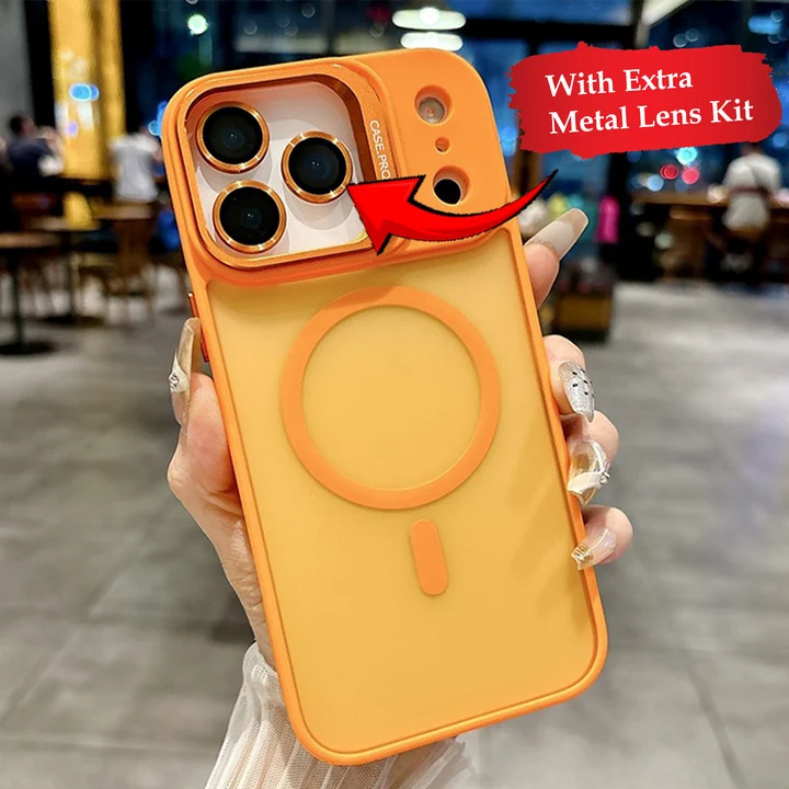 iPhone 17 Pro Max - Linex Matte Magnetic Lens Holder Case with Metal Lens Kit