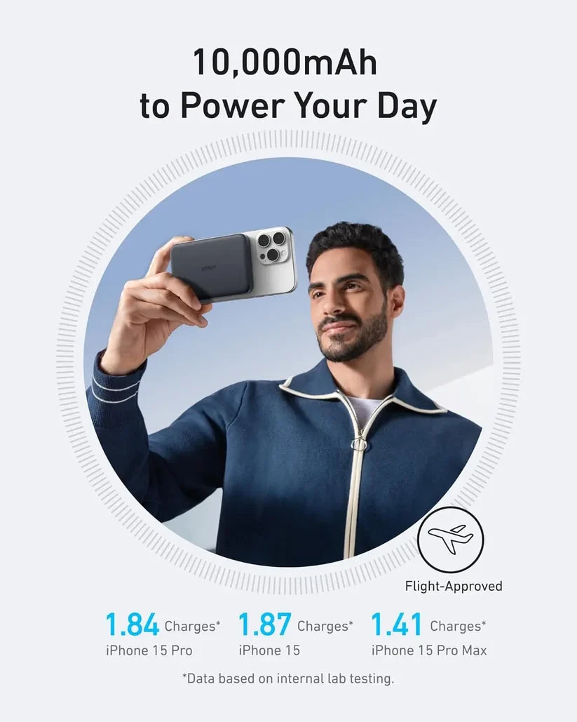 Anker MagGo Ultra-Slim 10000mAh Qi2 Certified 15W Power Bank A1664