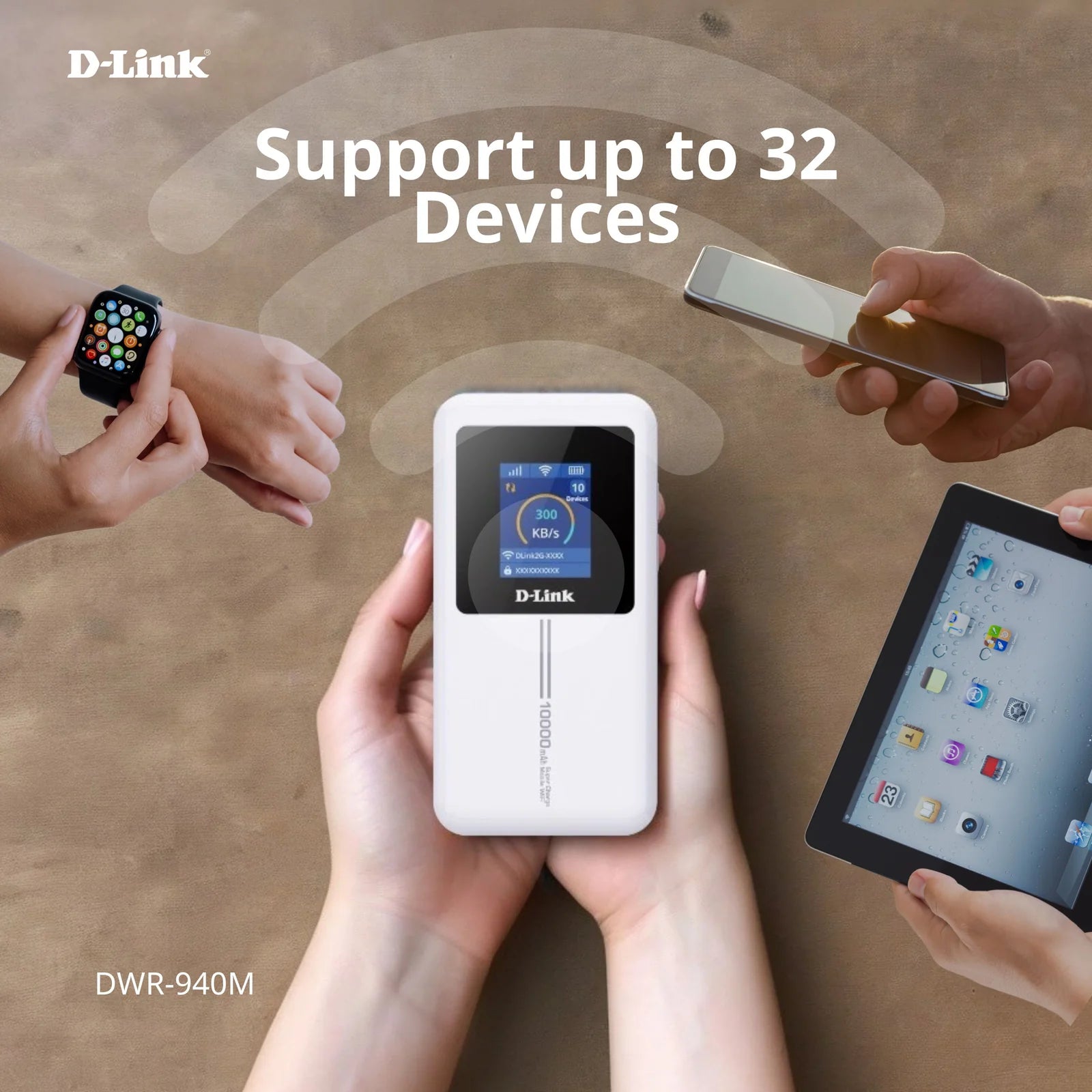 4G LTE Cat4 Wi-Fi 6 Mobile Wi-Fi Hotspot