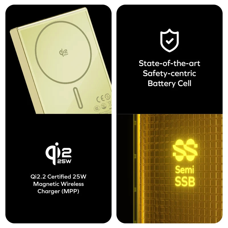 [CCC Certified] Momax [IP163Q22] 1-Power S.Pass² Qi2.2 Magnetic Wireless PowerBank 10,000mAh