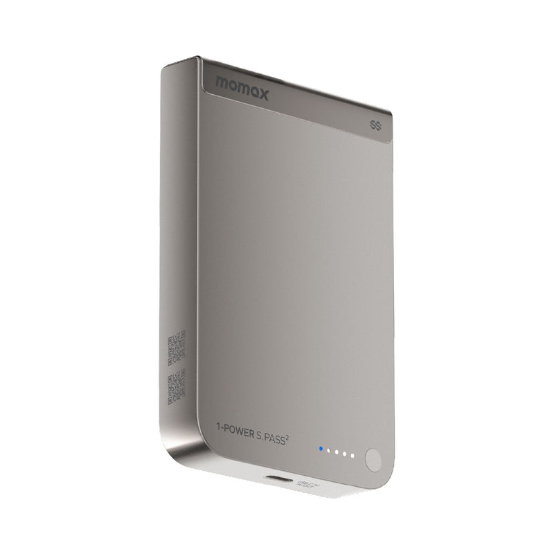 [CCC Certified] Momax [IP163Q22] 1-Power S.Pass² Qi2.2 Magnetic Wireless PowerBank 10,000mAh