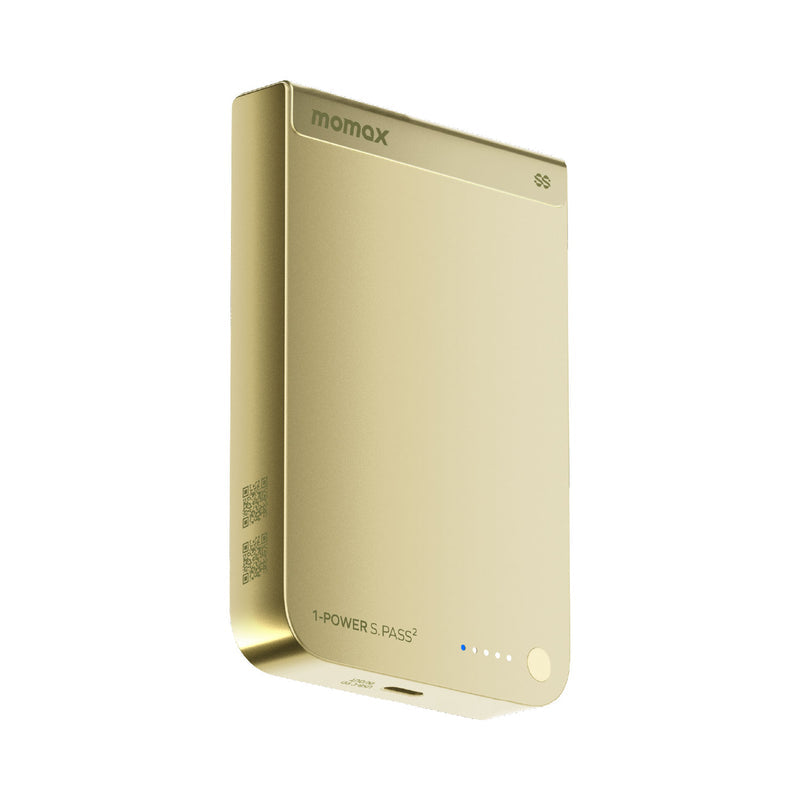 [CCC Certified] Momax [IP163Q22] 1-Power S.Pass² Qi2.2 Magnetic Wireless PowerBank 10,000mAh
