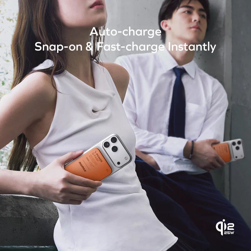 [CCC Certified] Momax [IP168Q22] Q.PASS X1 Qi2.2 Magnetic Wireless Powerbank 10,000mAh
