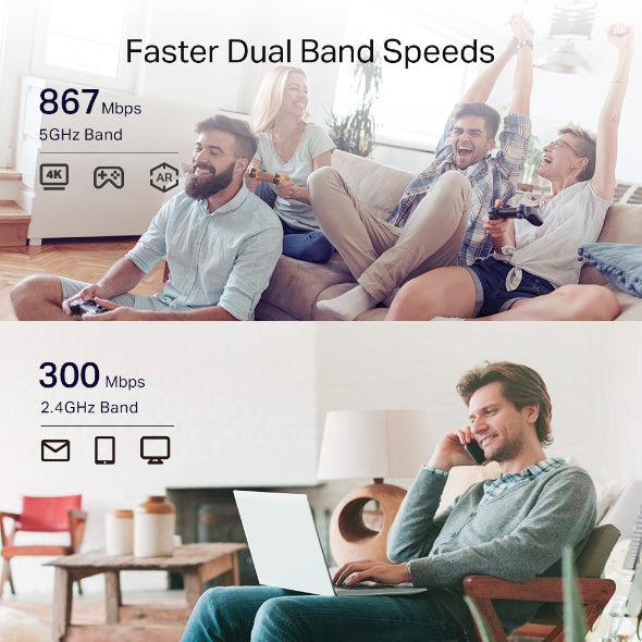 AC1200 Mesh Wi-Fi Extender