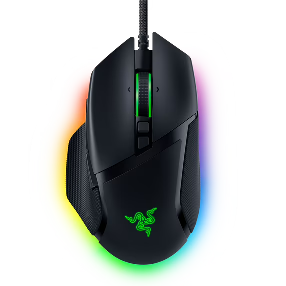 Razer Basilisk V3 Ergonomic Wired Gaming Mouse with 26K DPI Optical Sensor, 11 Programmable Buttons, Chroma RGB and HyperScroll Tilt Wheel - Black