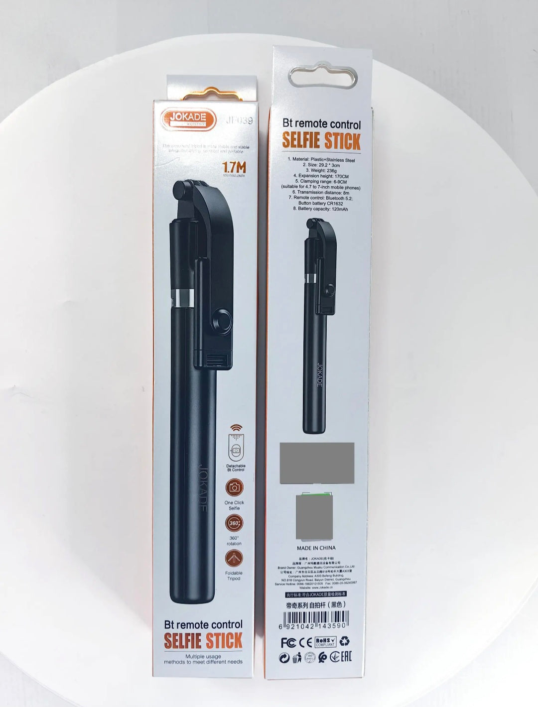 JOKADE JF039 Bluetooth Selfie Stick – 1.7M