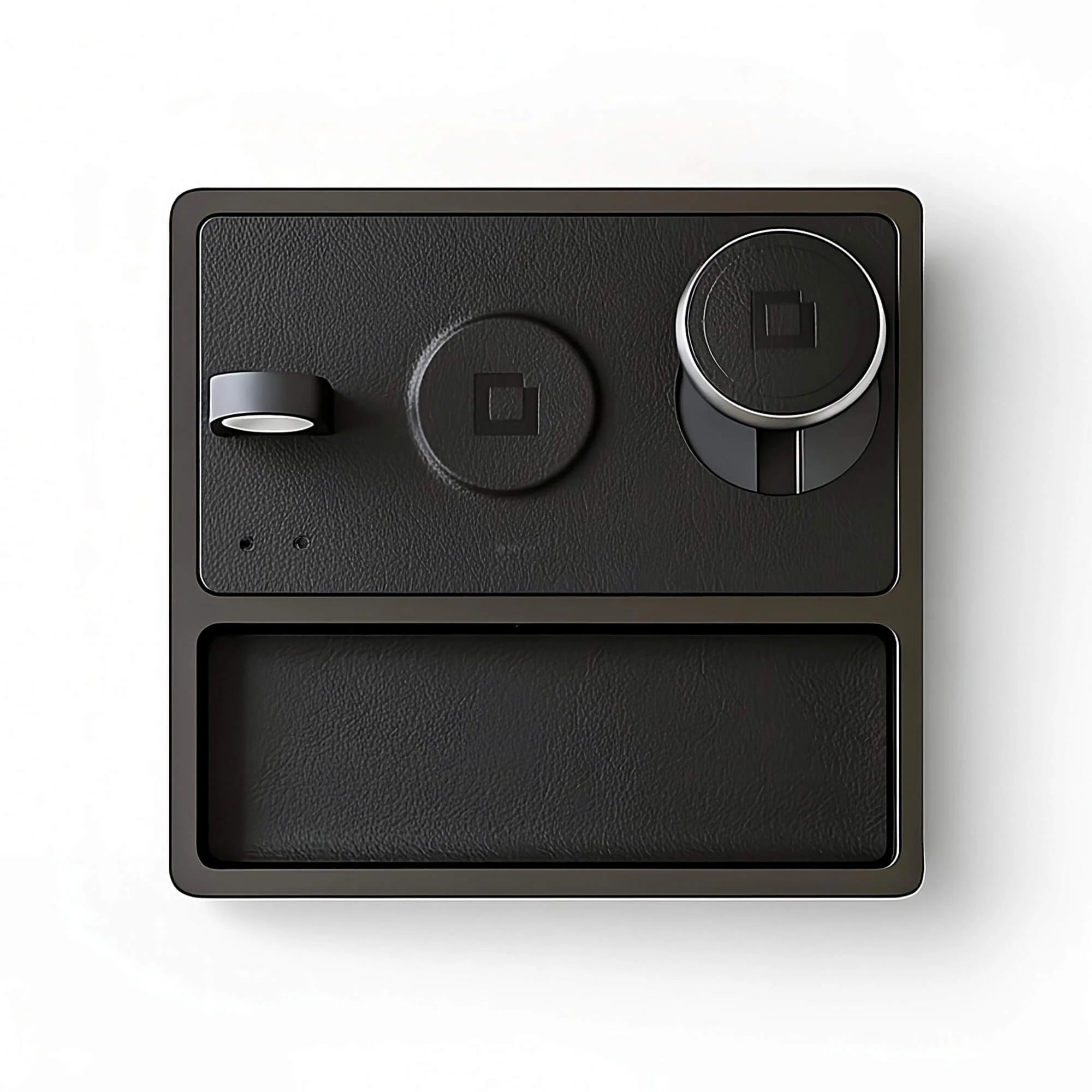 TRIO TRAY Qi2 - 3-in-1 MagSafe Midnight Black Wireless Charger with Tray, Lift-Up Coil & Apple Watch Charger