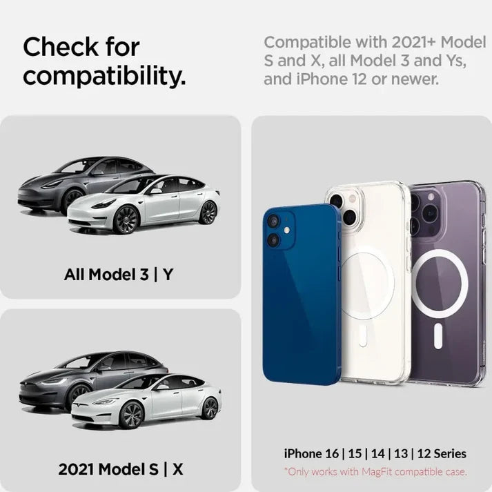 Tesla Model Y Juniper / 3 / S / X OneTap MagSafe Car Phone Holder