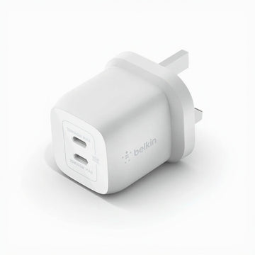 Belkin 45W Dual USB-C Wall Charger – PD 3.0 Fast Charging Adapter