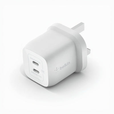 Belkin 45W Dual USB-C Wall Charger – PD 3.0 Fast Charging Adapter