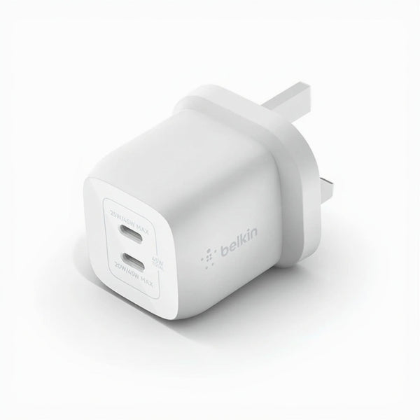 Belkin 45W Dual USB-C Wall Charger – PD 3.0 Fast Charging Adapter