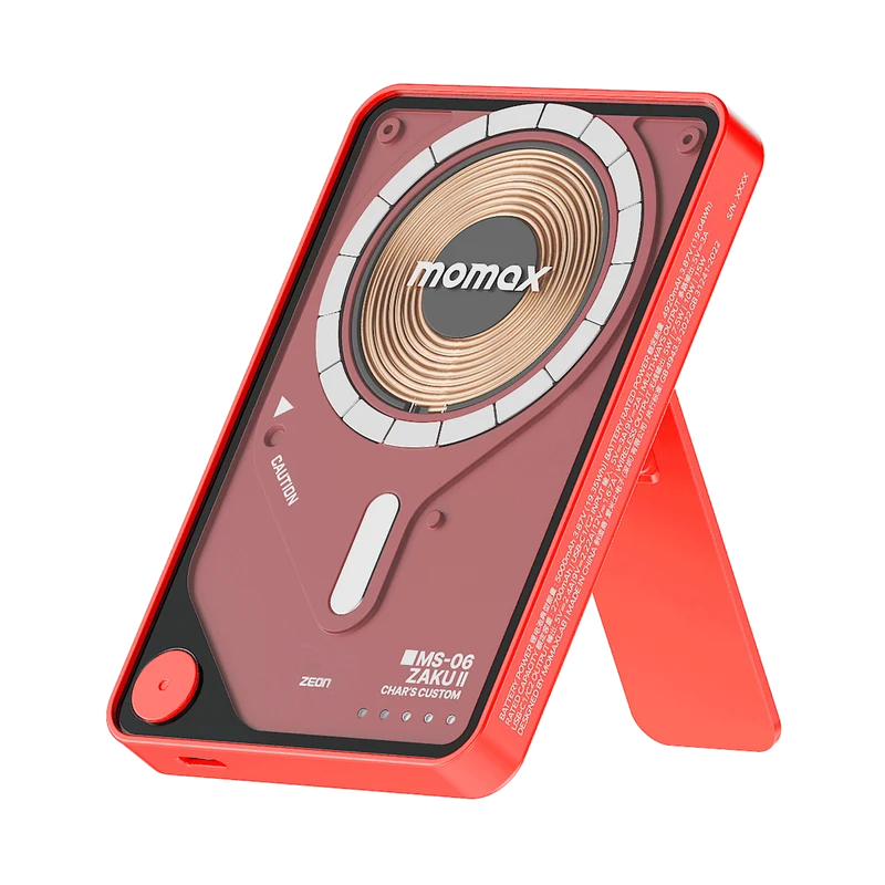 [Mobile Suit Gundam - Limited Edition] Momax IP131 5000mAh 1-Power X Pro Magnetic Wireless Power Bank with Built-In USB-C Cable
