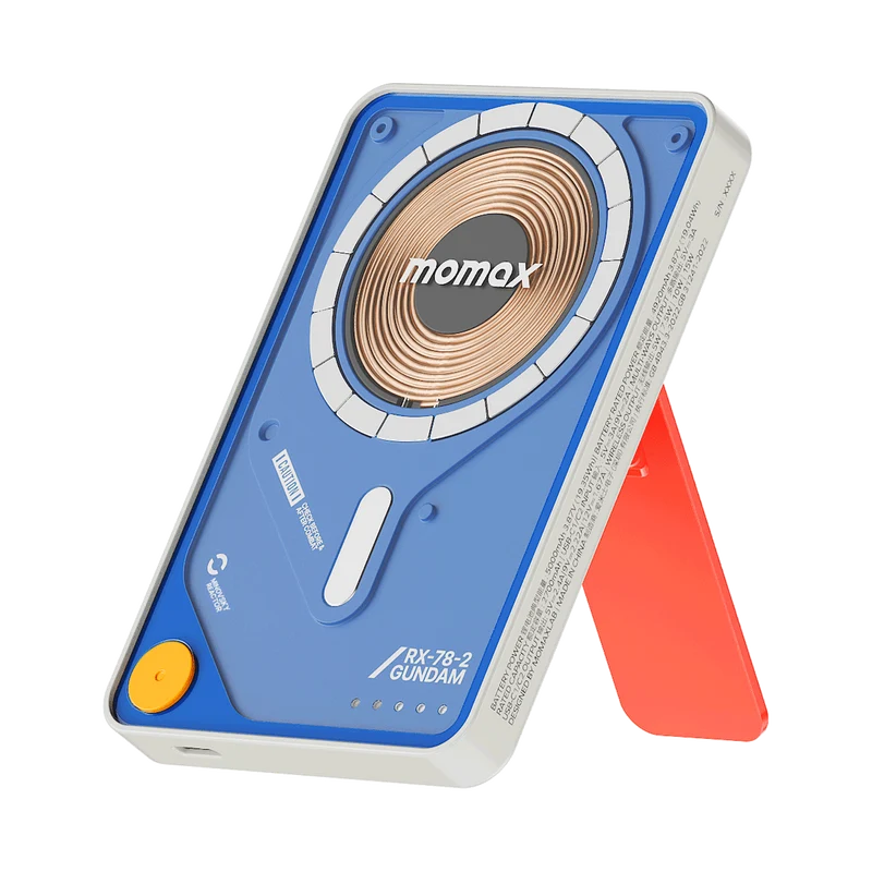 [Mobile Suit Gundam - Limited Edition] Momax IP131 5000mAh 1-Power X Pro Magnetic Wireless Power Bank with Built-In USB-C Cable