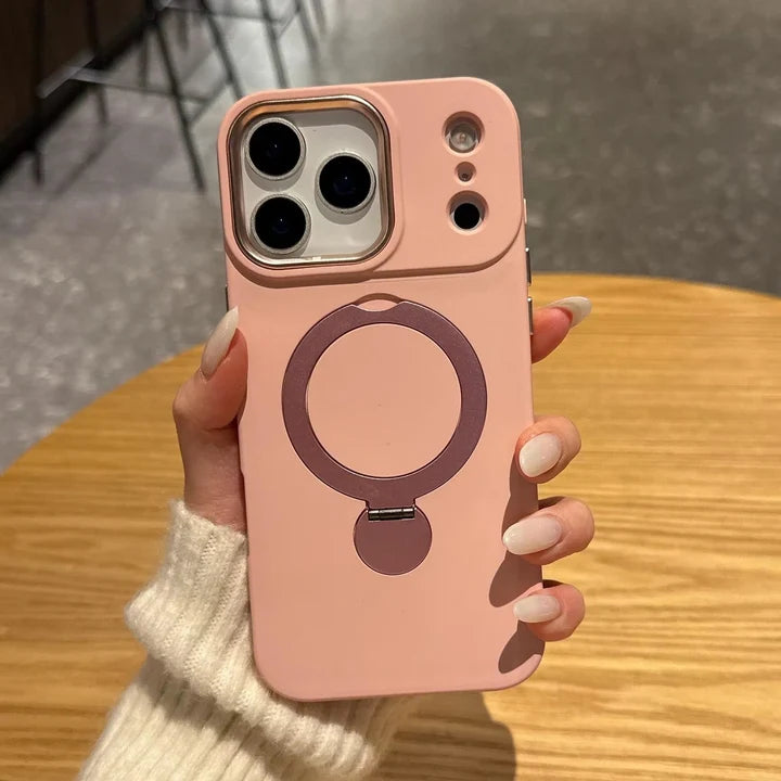 iPhone 17 Pro Max - EliteMag Hybrid Silicone Case with 360° Magnetic Rotating Stand