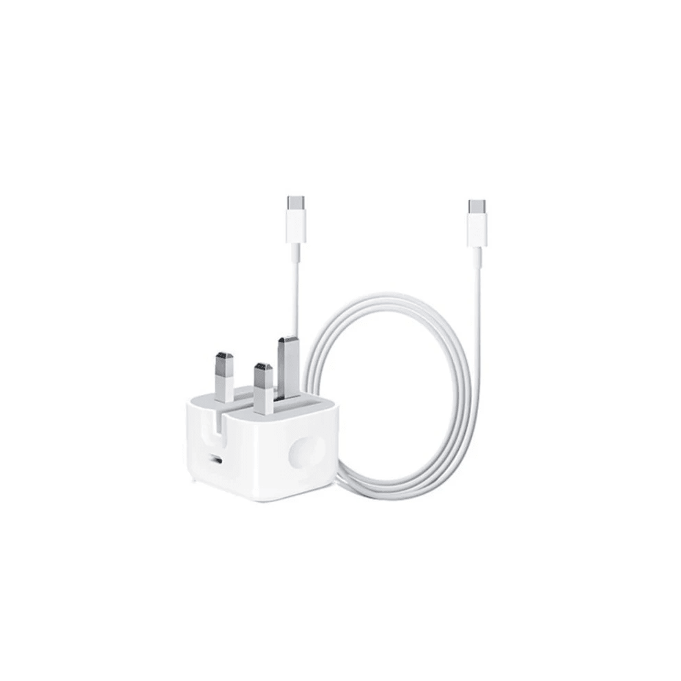 Official Apple iPhone 15/16/17 Fast Charger – 20W USB-C Power Adapter + 1M Woven USB-C Cable