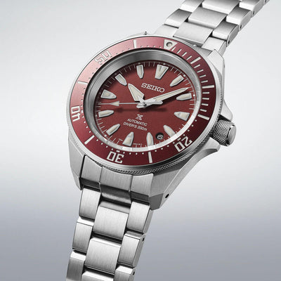 Seiko Prospex Collection Automatic Diver Watch - Stainless/Red