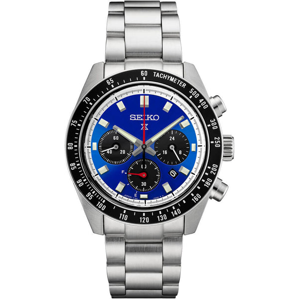Seiko Prospex Speedtimer Collection U.S. Special Edition Solar Chronograph Watch - Stainless/Blue