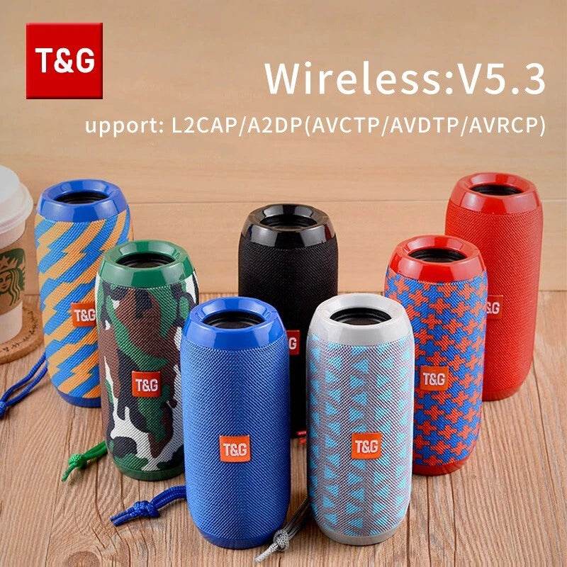 TG117 Portable Bluetooth Speaker – Waterproof, HiFi Stereo Sound, Bass Boombox