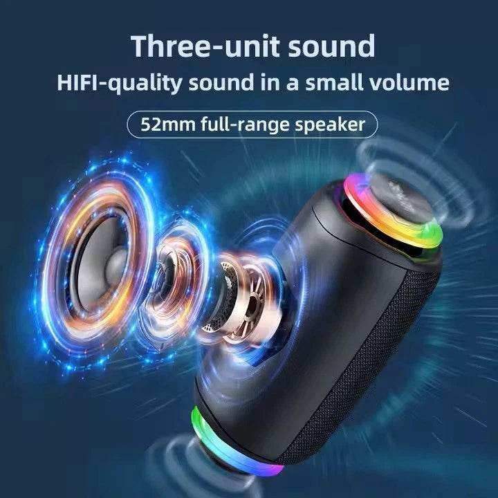 Zealot M2 Portable Bluetooth Speaker – Wireless, RGB Light, 360° Surround Sound