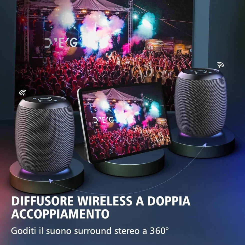 ZEALOT S53 Portable Bluetooth Speaker – Wireless, Dynamic Party Lights, IPX6 Waterproof
