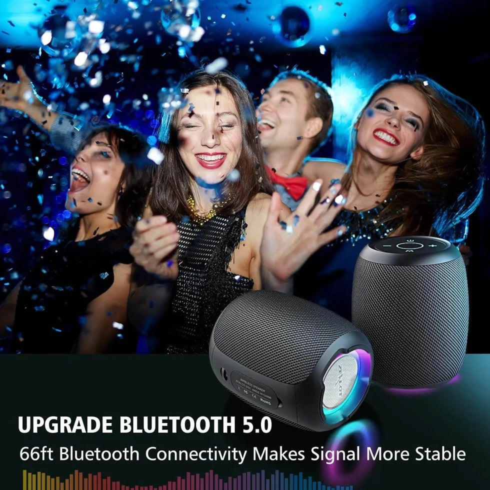 ZEALOT S53 Portable Bluetooth Speaker – Wireless, Dynamic Party Lights, IPX6 Waterproof